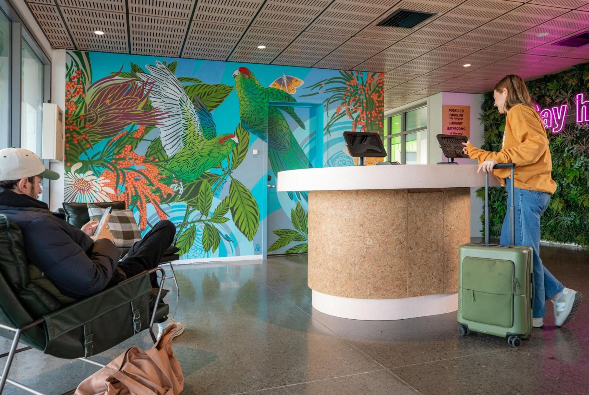 JUCY Snooze Christchurch Exterior foto The lobby of the hotel